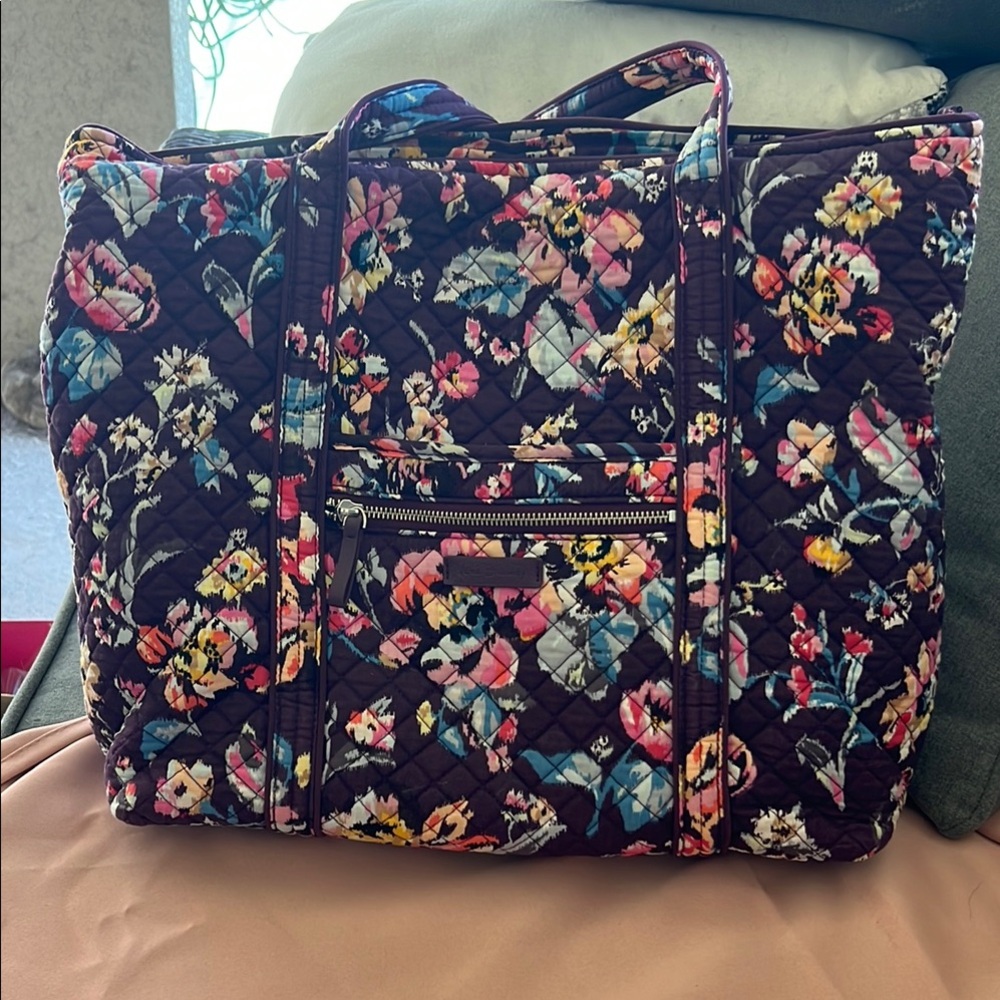 Floral Quilted Tote Bag